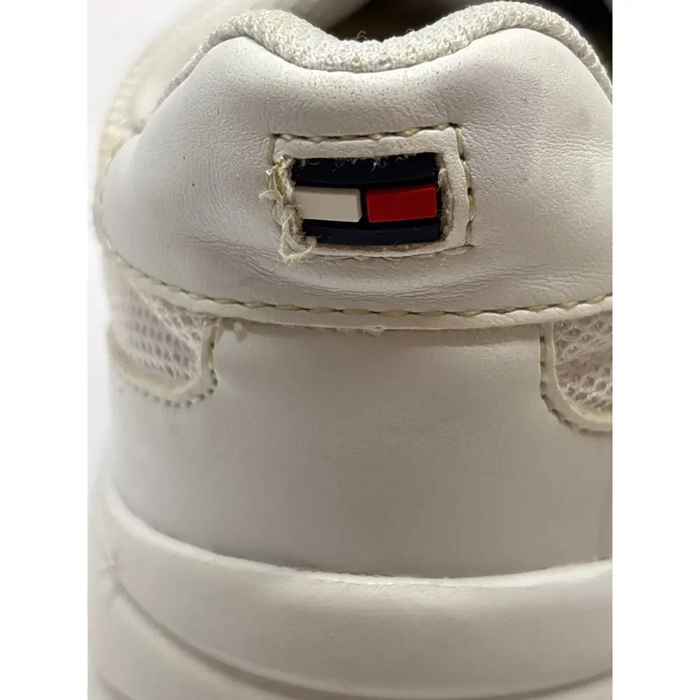 Tommy Hilfiger Women’s Sneakers Size 8.5 White Navy Red Athletic Walking Shoes